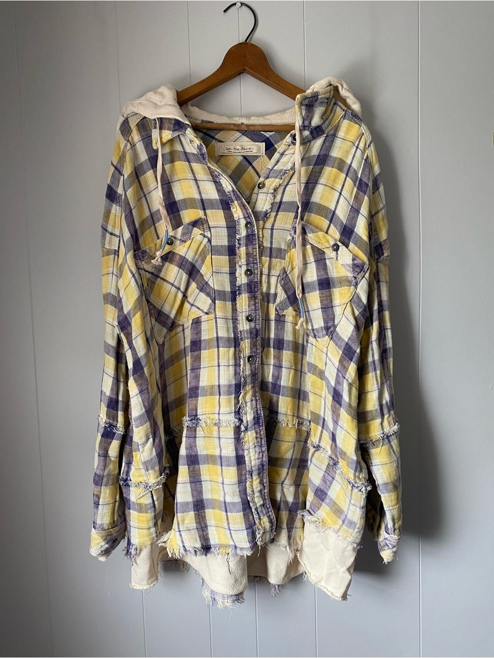 We The Free Free People Calico Basin Plaid Hooded Jacket